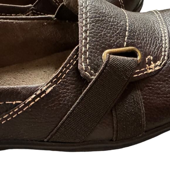 Natural Soul Womens llena Loafer Brown Leather Slip On Size 6M Non Slip - Picture 6 of 11